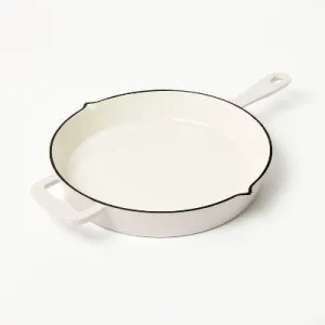 12" Enamel Skillet Light Gray - Figmint