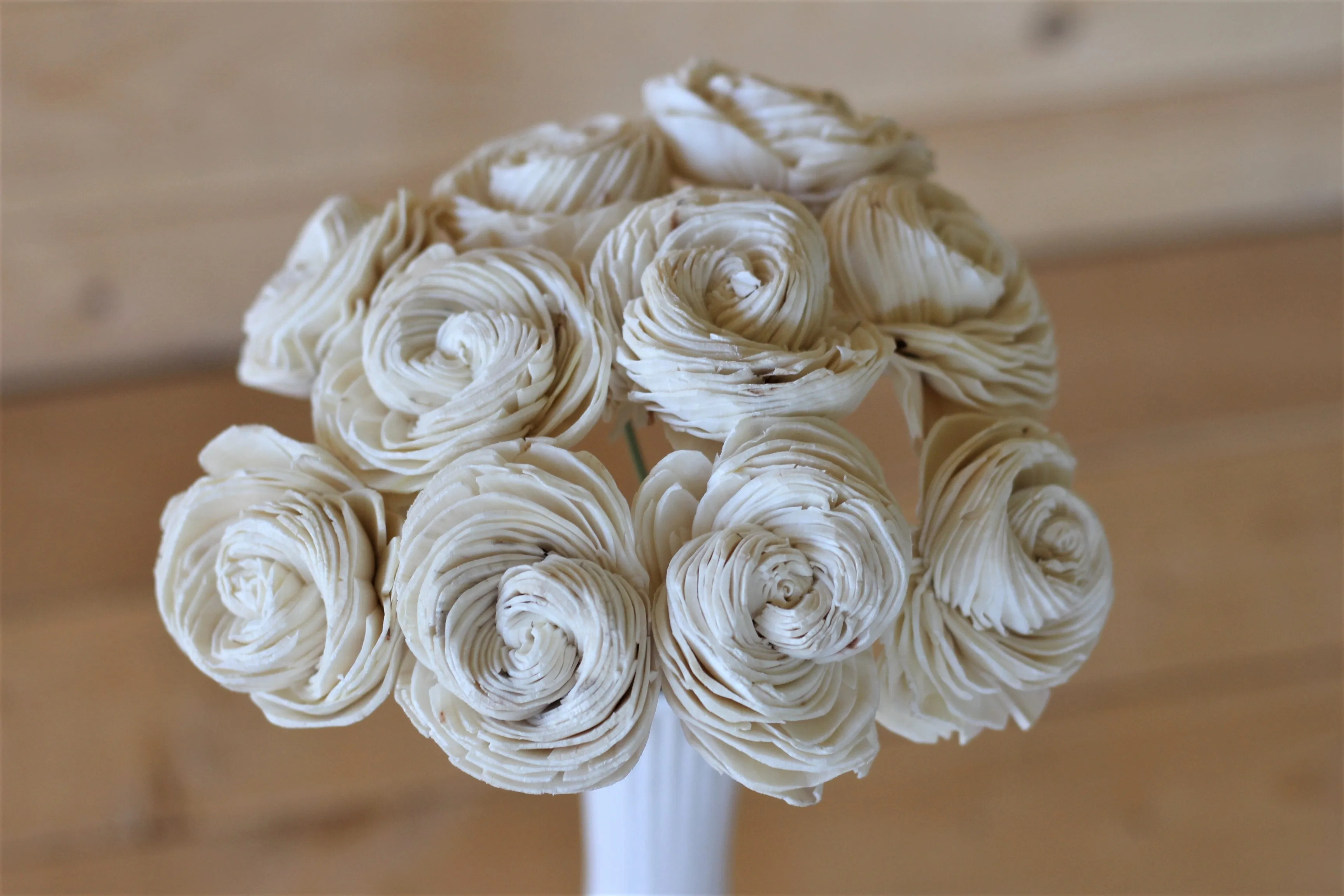 2" Stemmed Shell Flowers ( Set of 12 )