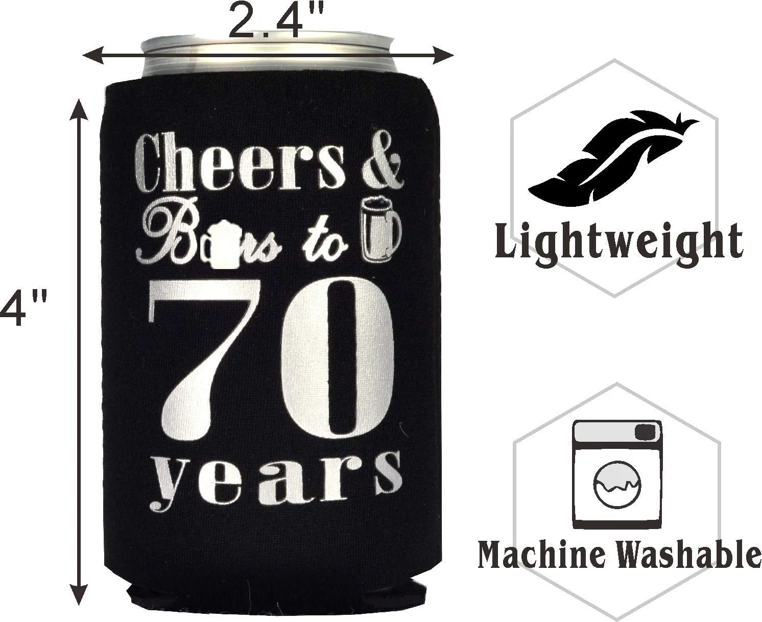 70th Birthday Gifts for Men, 70th Birthday Gifts, 70th Birthday Can Cooler, 70th Birthday