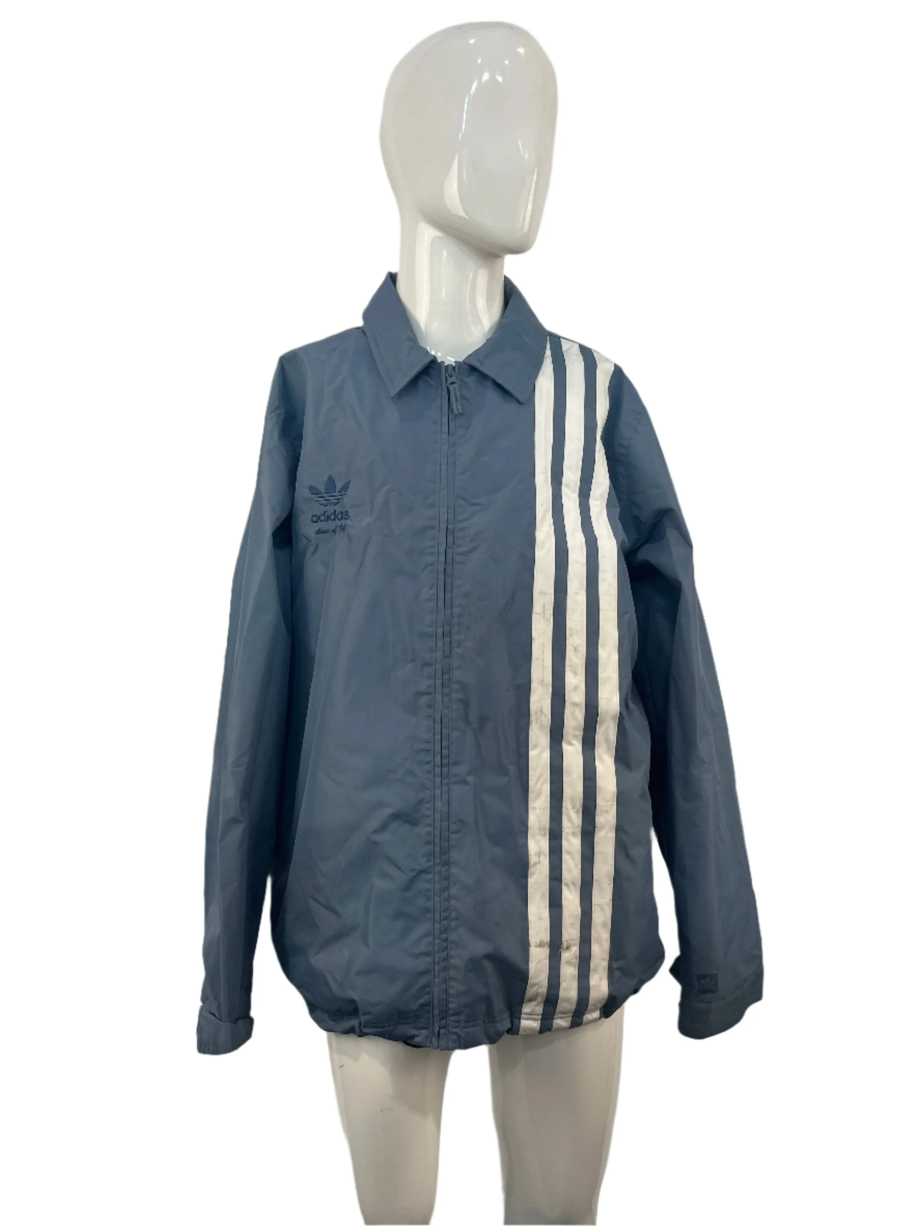 Adidas Striped Waterproof Track Collared Jacket