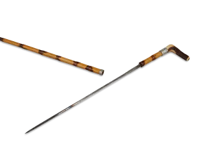 Bamboo and Silver Sword Cane