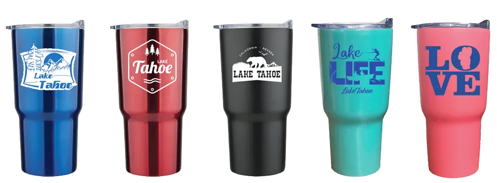 Beach and Boat Gear Fun & Funky Drink Coolers w/Lake Tahoe