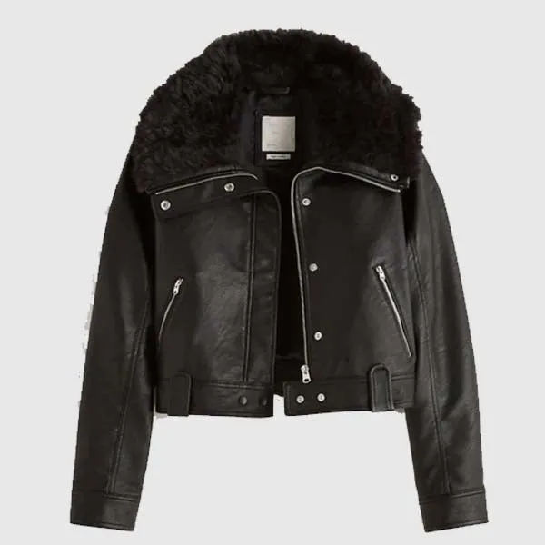 Buy Best Women Black RAF B3 Sheepskin Shearling Aviator Leather Jacket For Sale