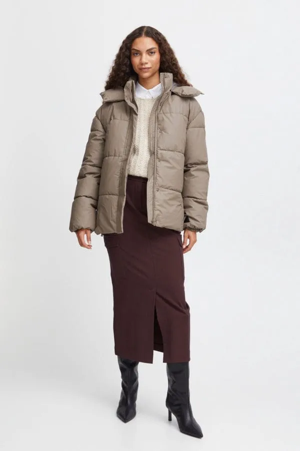 b.young Byazua Puffer Jacket Walnut