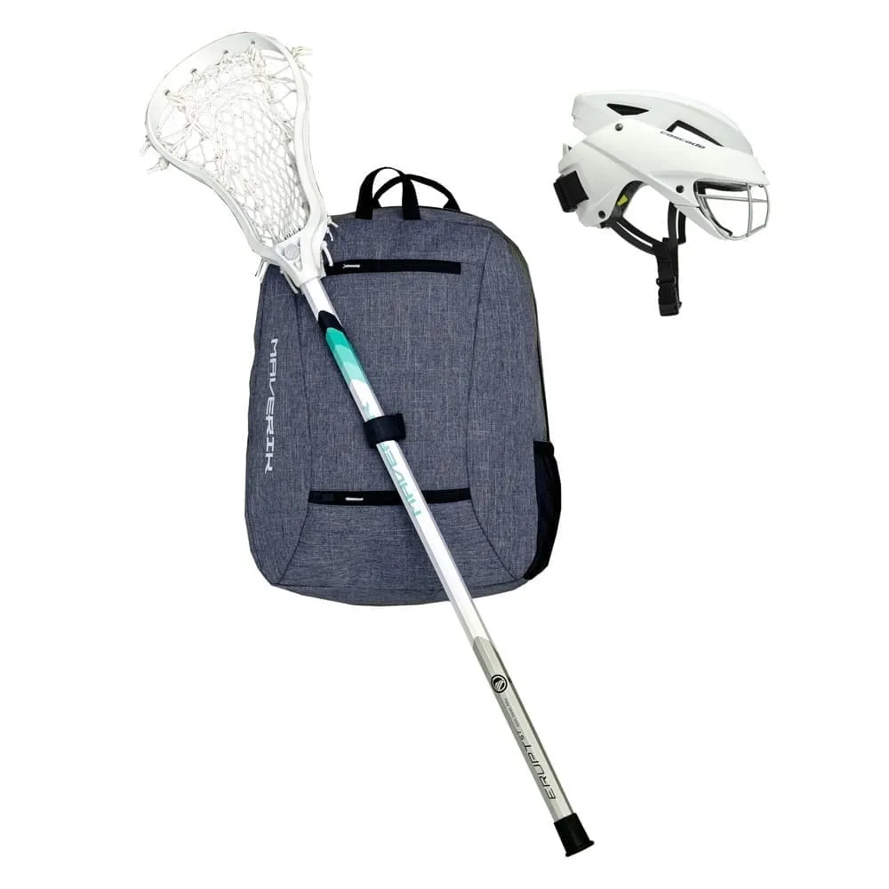 Cascade LX Maverik Lacrosse Starter Set Package - Helmet, Stick, and Backpack