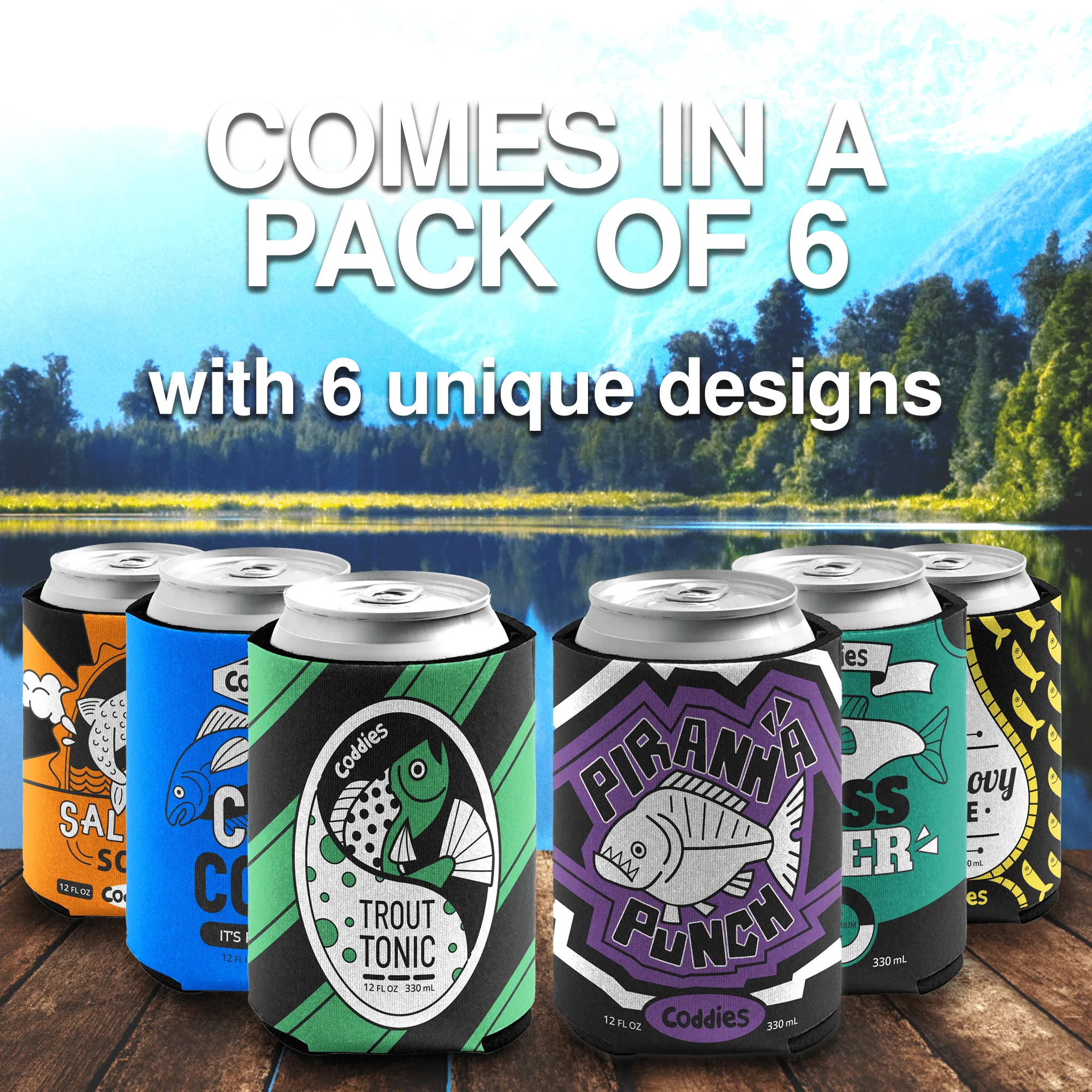 Coddies Fish Beer Can Coolers (6 PK)