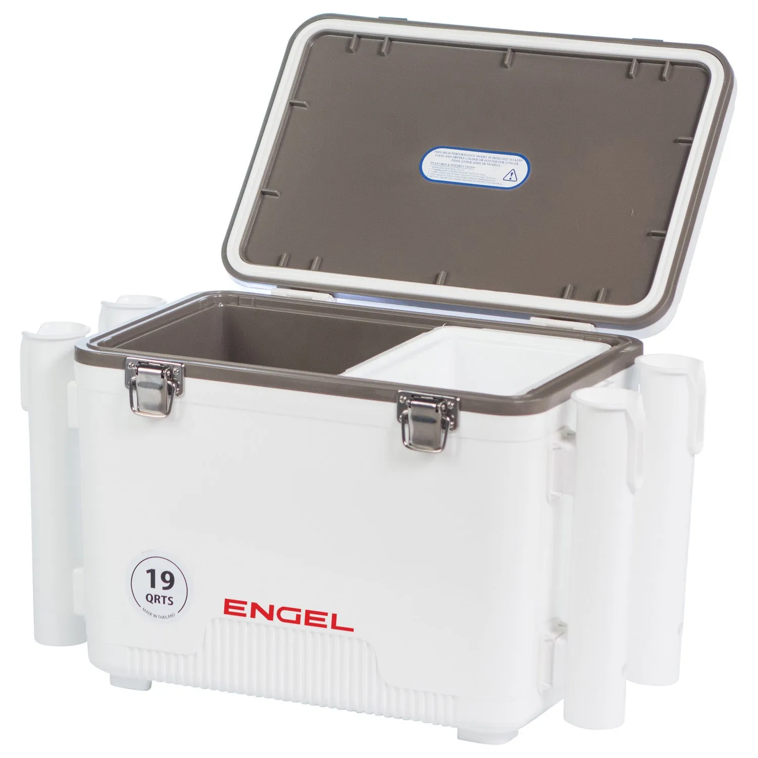 Engel 19 Quart Drybox/Cooler with Rod Holders