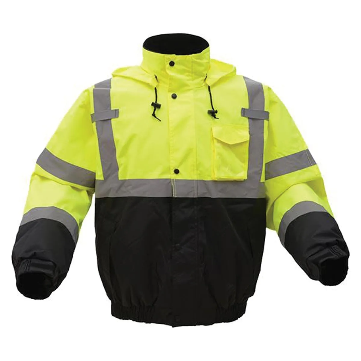 GSS Safety ANSI 3 Waterproof Quilt-Lined Hi-Vis Bomber Jacket