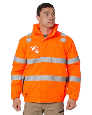 Hi Vis Taped Wet Weather Bomber Jacket - Orange