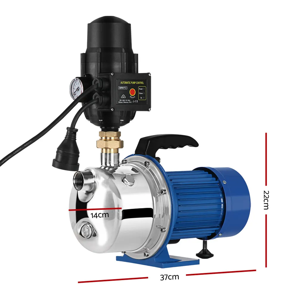 High Pressure Jet Pump 1100W, 4600L/H, Stainless Steel - Giantz