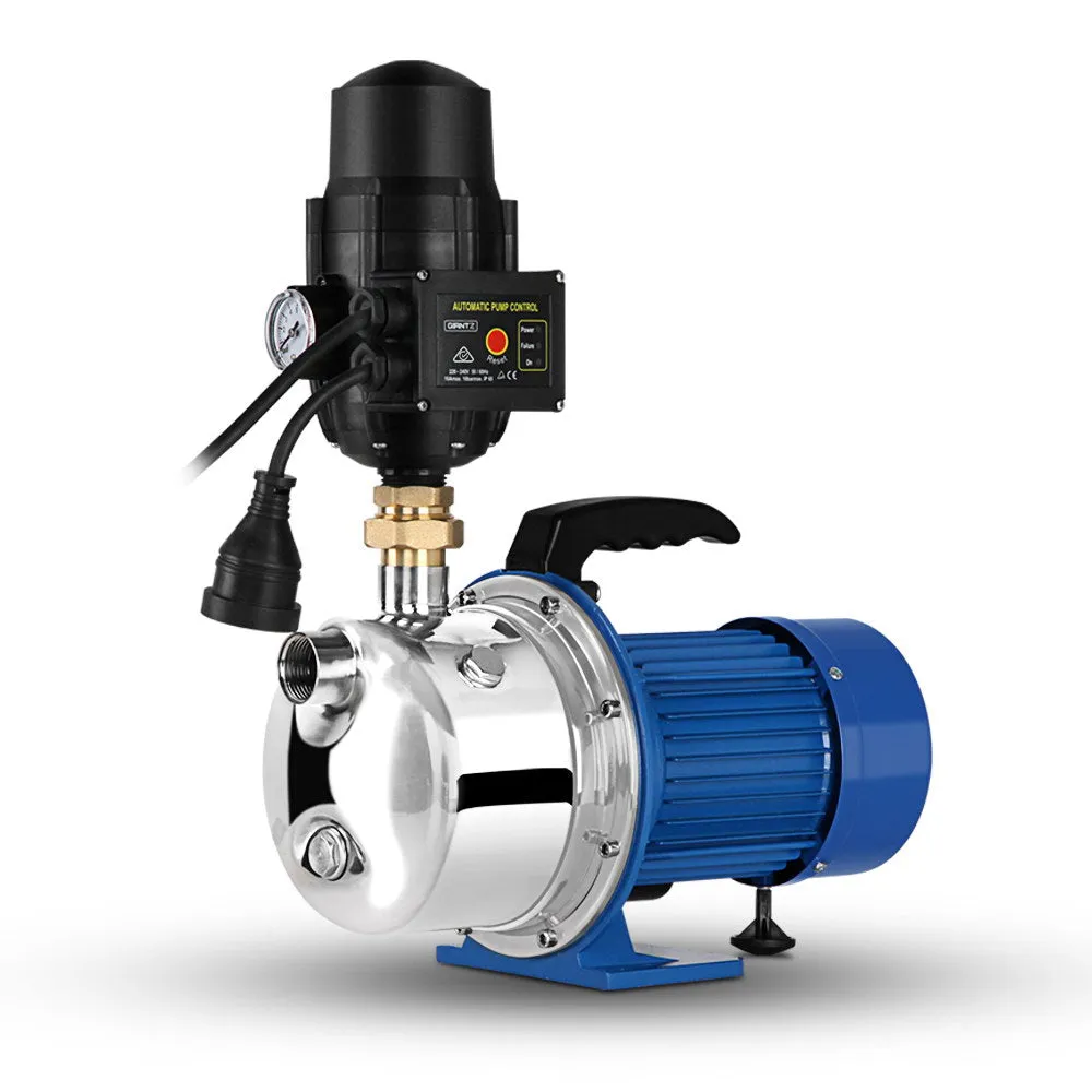 High Pressure Jet Pump 1100W, 4600L/H, Stainless Steel - Giantz