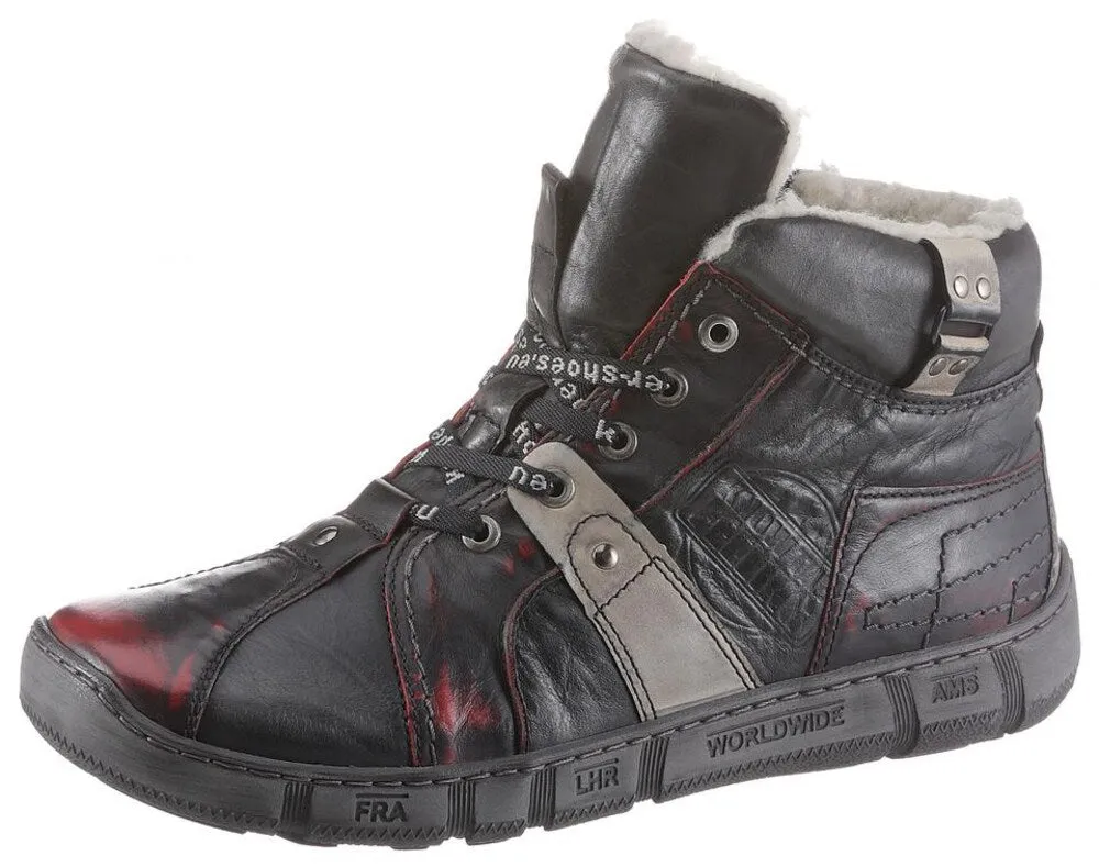 Lace-up boots KACPER, basalt gray