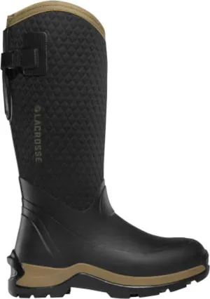 LaCrosse Womens Alpha Thermal 14in 7.0MM Black/Tan Rubber Work Boots