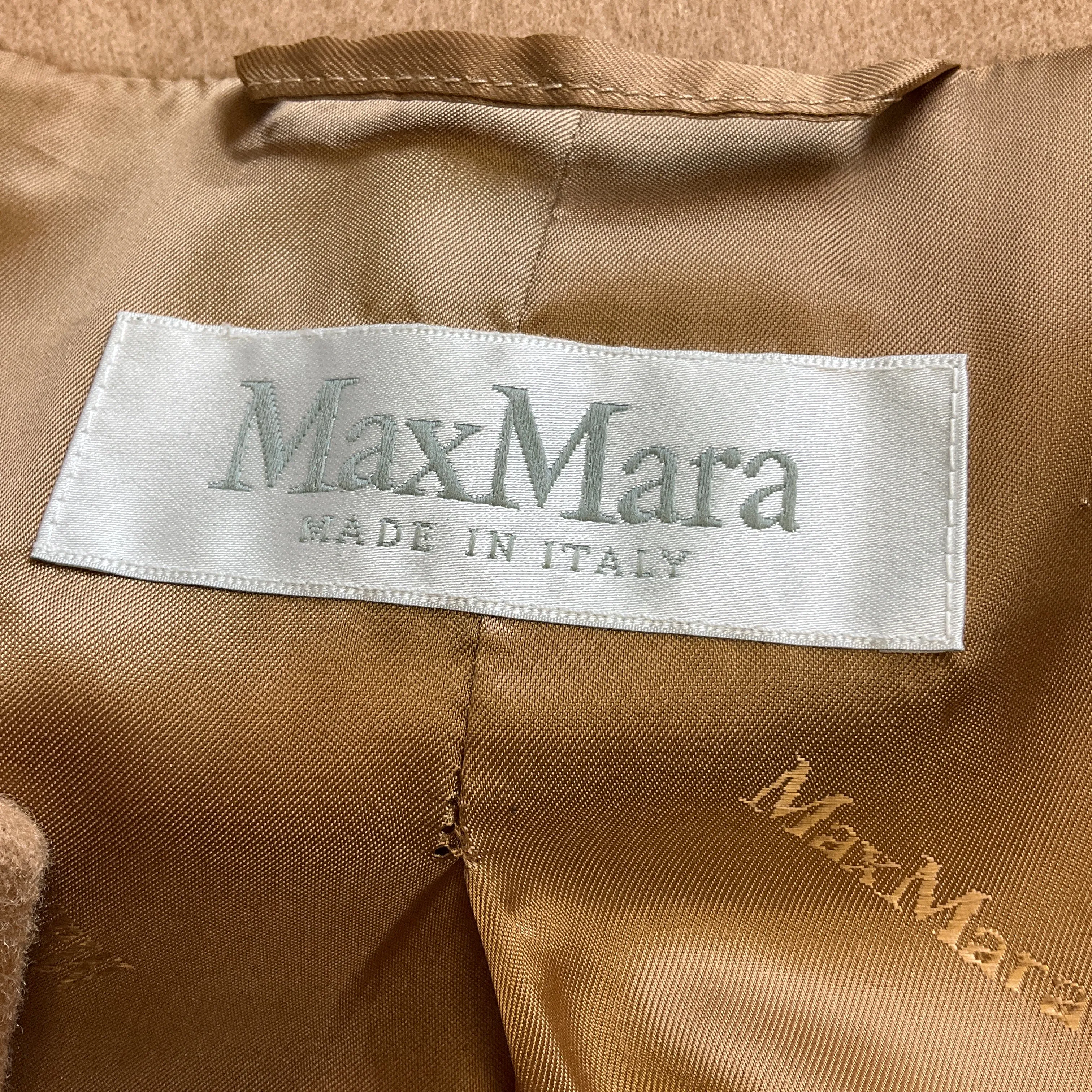 Max Mara Tan One-Button Camel Hair Jacket