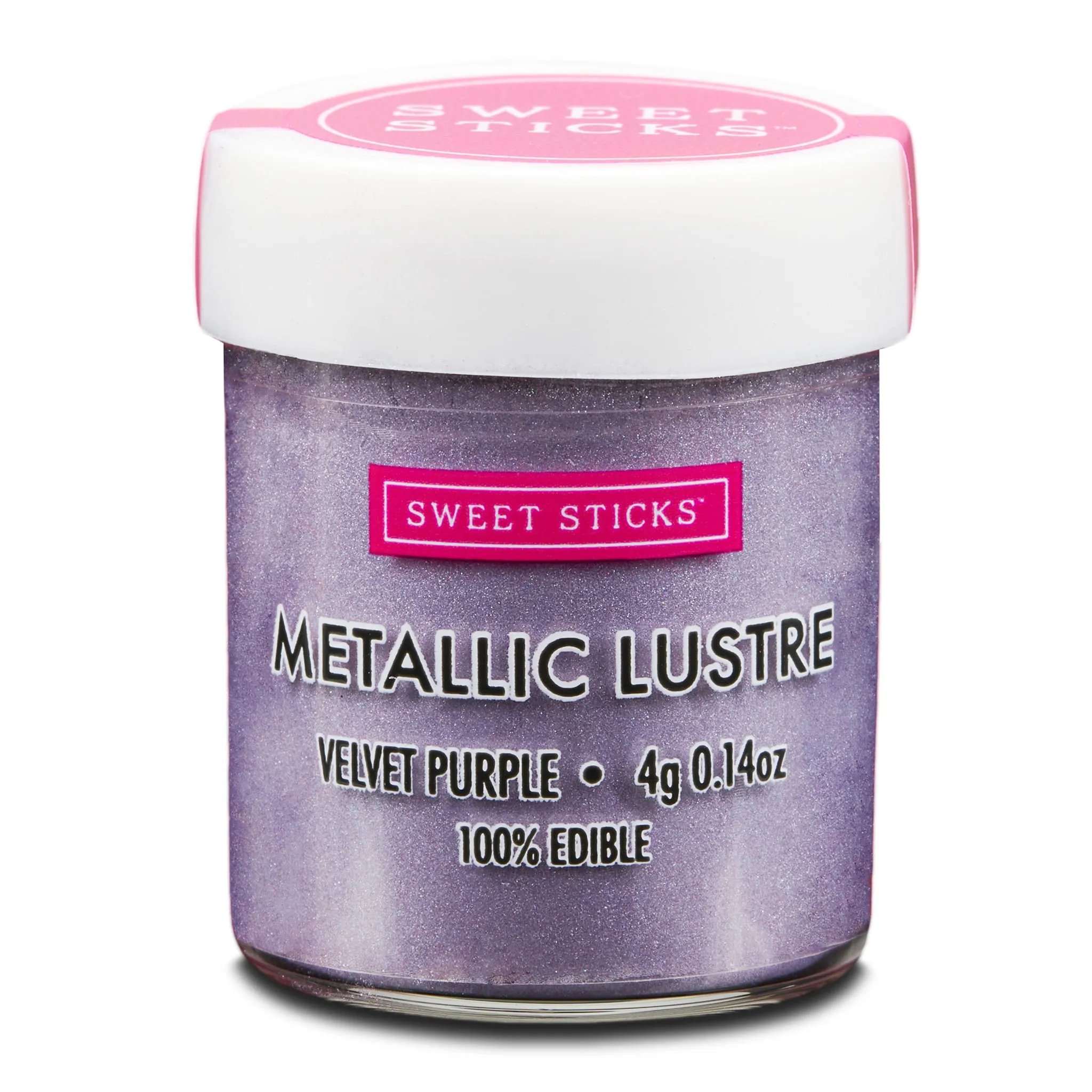 METALLIC VELVET PURPLE Edible Lustre Dust by Sweet Sticks 4g Water Activated Decorative Cake Luster Powder Paint