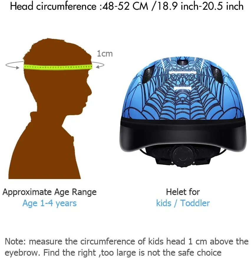 Multi-Sport Helmet for Kids, Suitable 1-6 Years Old.