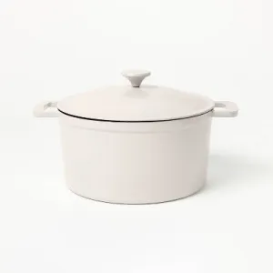 New - 7.5qt Enamel Dutch Oven Light Gray - Figmint