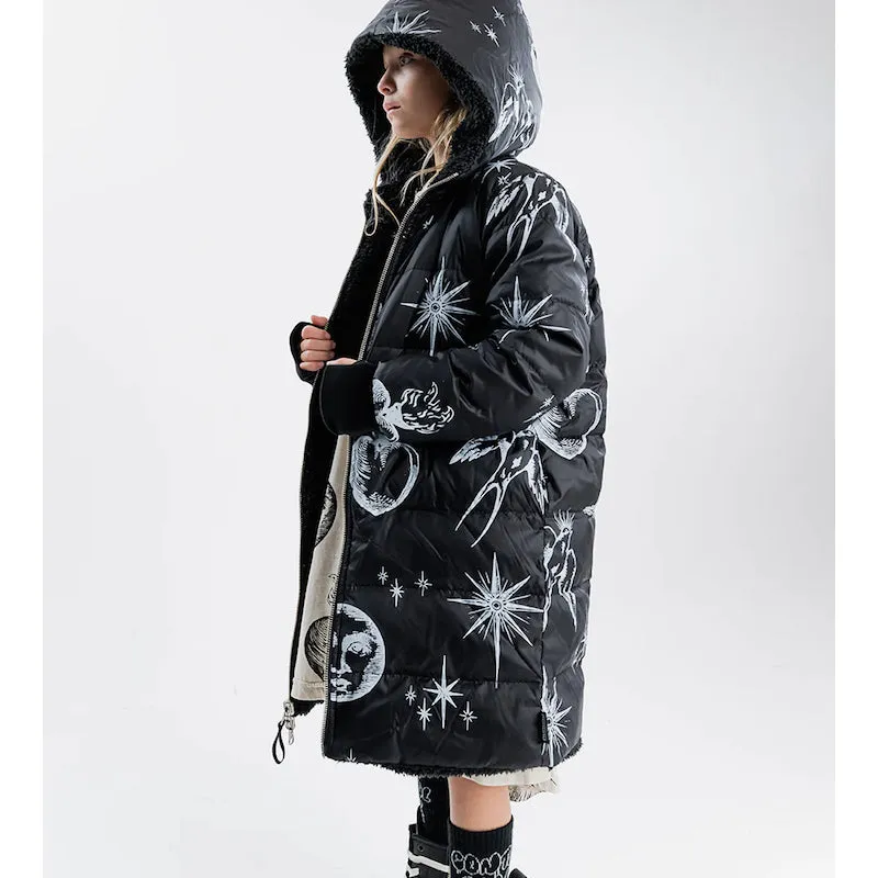 NUNUNU All Inked Reversible Down Coat