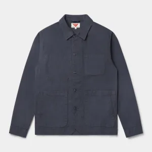 Organic Cotton Waxed Ripstop Utility Jacket Mk II (Navy)