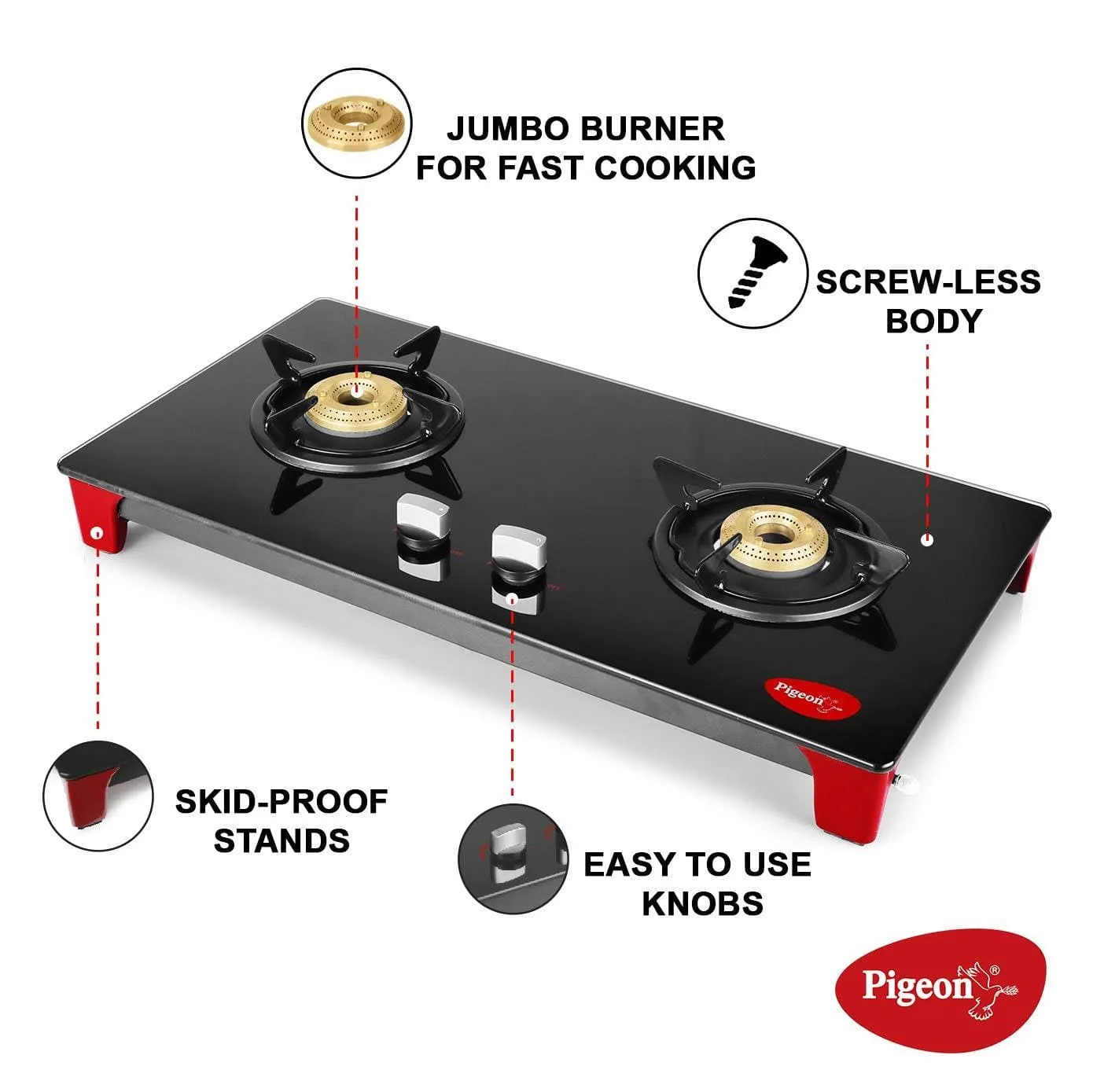 Pigeon by Stovekraft Infinity 2 Burner LPG Gas Stove