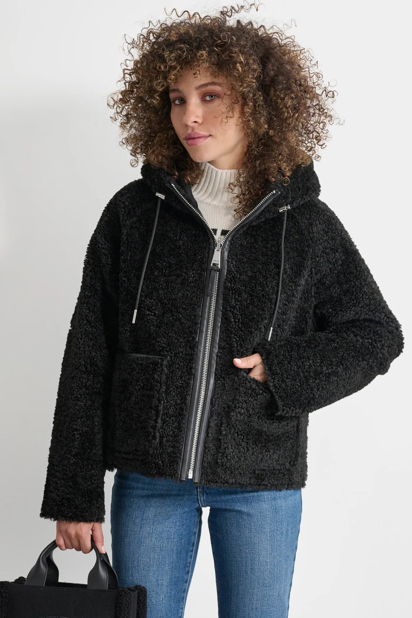 REVERSIBLE FAUX SHEARLING JACKET