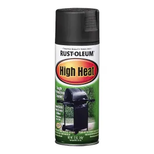 RUST-OLEUM High Heat Resistant Tough Protective Enamel Black 340g Aerosol