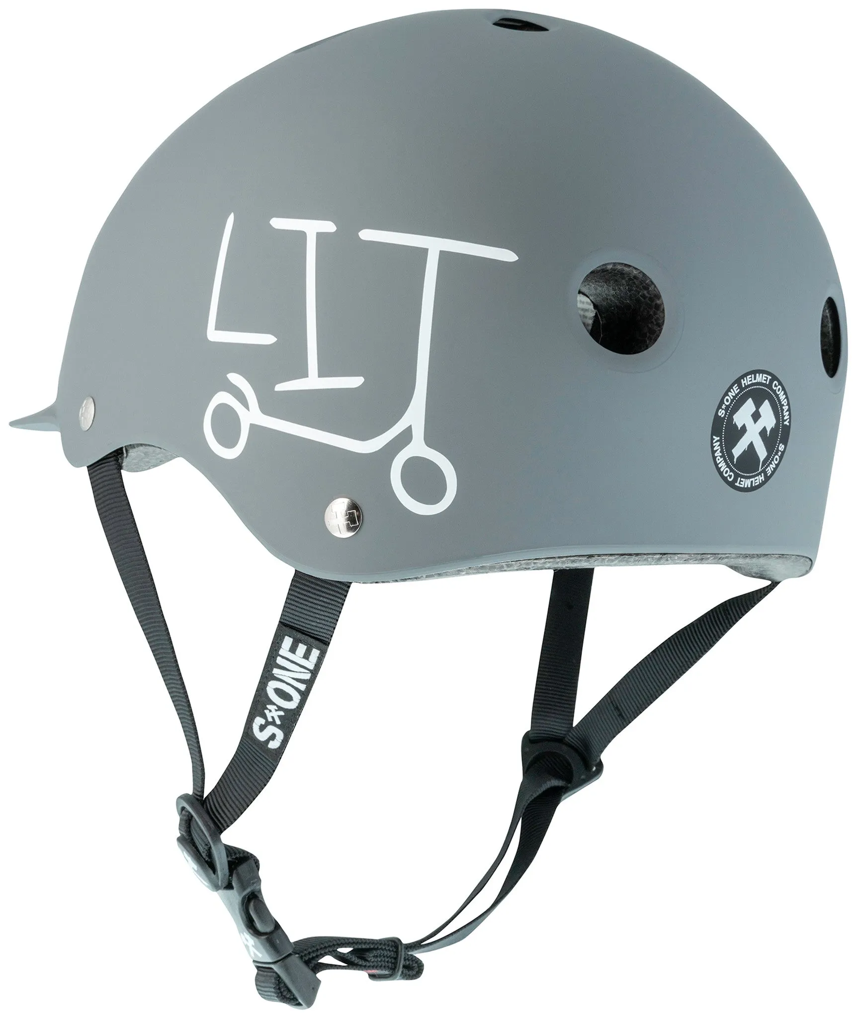 S1 Lifer Brim Helmet - Grey Matte/Undialed LIT Collaboration