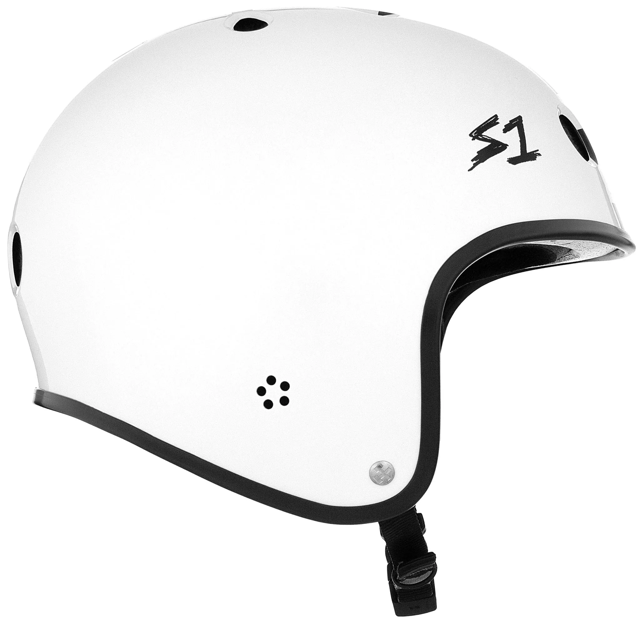 S1 Retro Lifer Helmet - White Gloss/Checkers