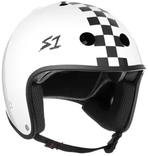 S1 Retro Lifer Helmet - White Gloss/Checkers