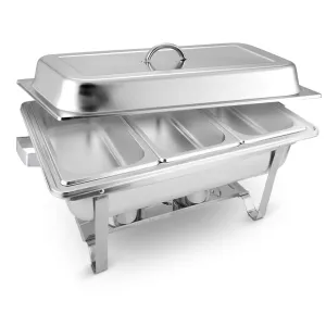 SOGA 3L Triple Tray Stainless Steel Chafing Food Warmer Catering Dish