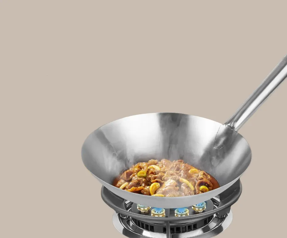 Stainless Steel Wok Pan