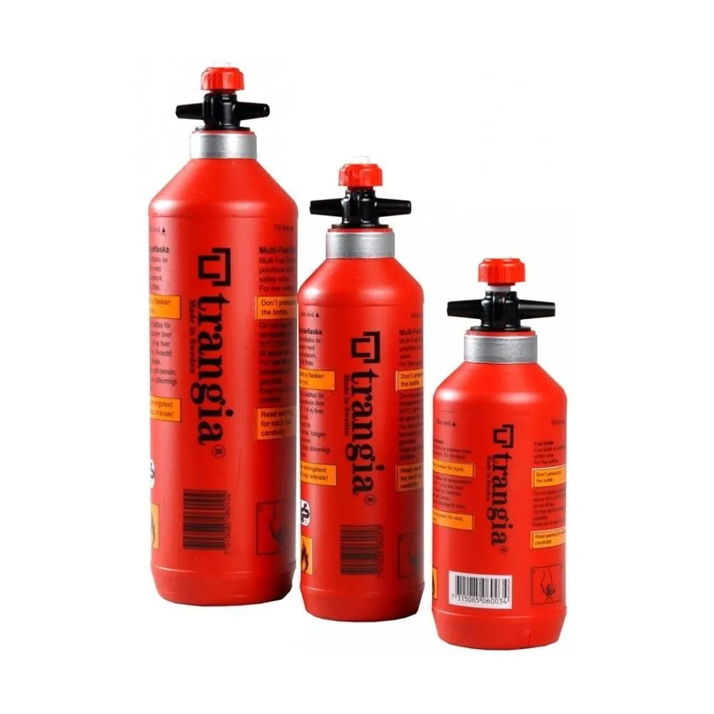 Trangia Fuel Bottles-0.3, 0.5 and 1L with Safety Valve (Red)