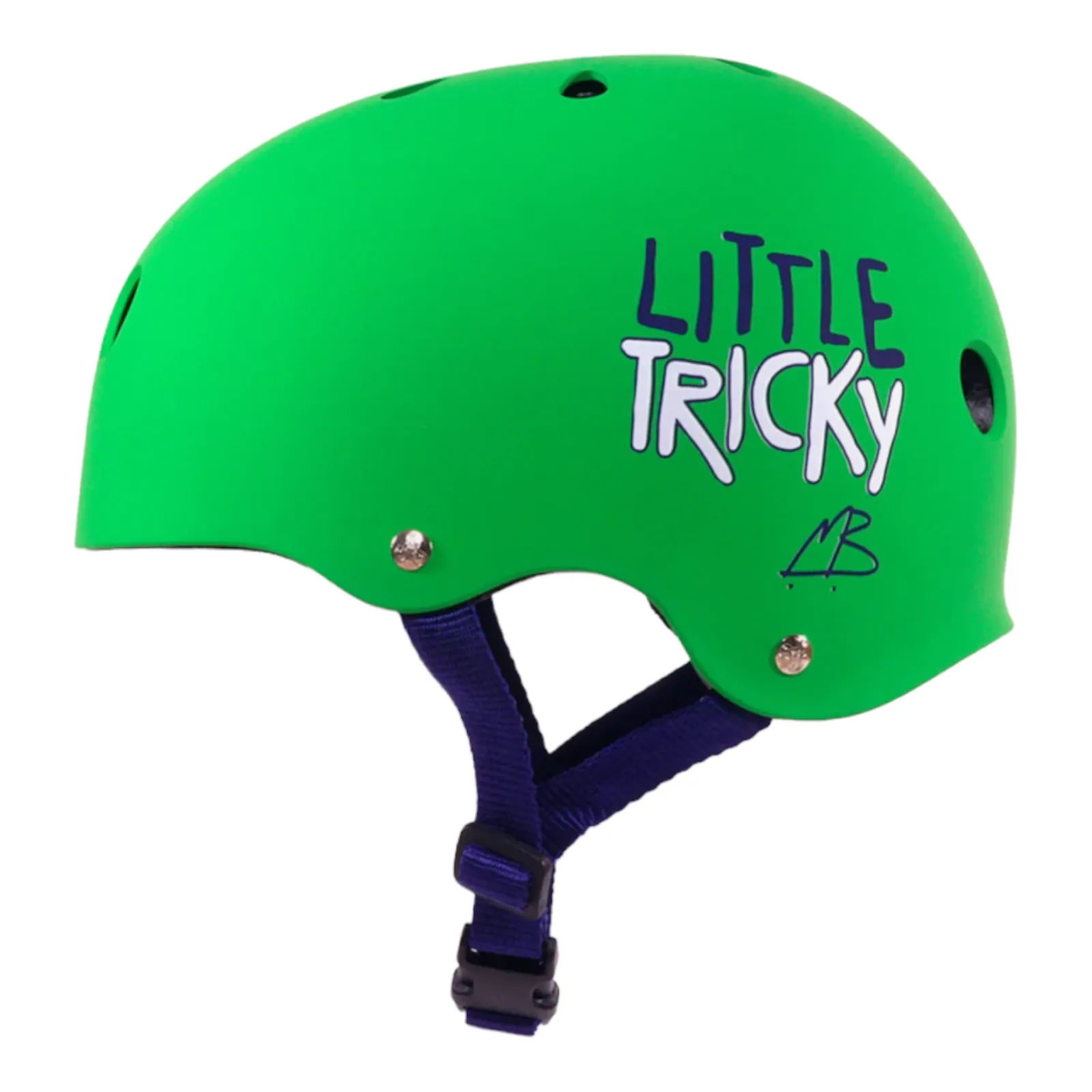 TRIPLE 8 LITTLE TRICKY EDITION KIDS HELMET RUBBER GREEN